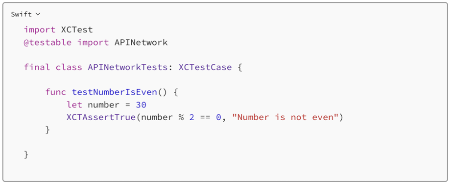 XCTest Example